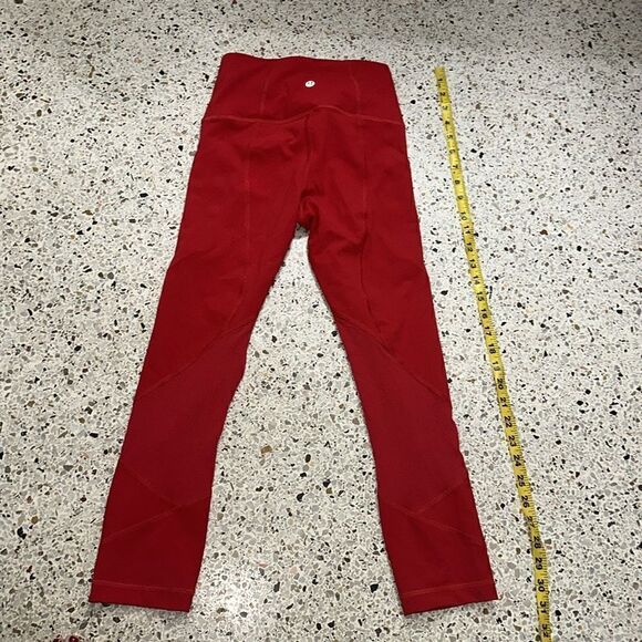 Lululemon pace rival high rise waist leggings 22” dark red 2 - Picture 10 of 10